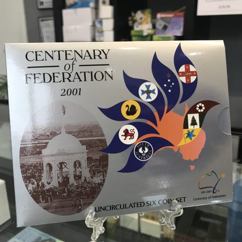 2001 Uncirculated 6 Coin Year Set Royal Australia Mint – Centenary Federation