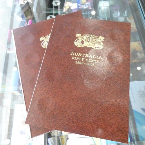 2 Volumes, New Dansco 50c Push-in Coin Albums 1966 - 2012