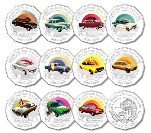 2016 Holden Heritage Uncirculated 50c 12 Coin Collection & Tin - Image 3