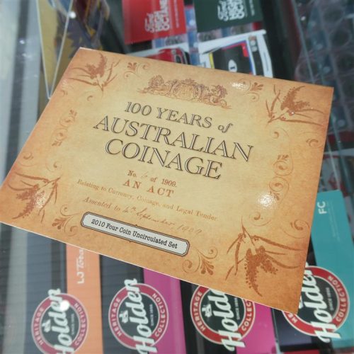2010 Australia 100 Years of Coinage 4 Coin $1 UNC Set CBMS Privy Marks