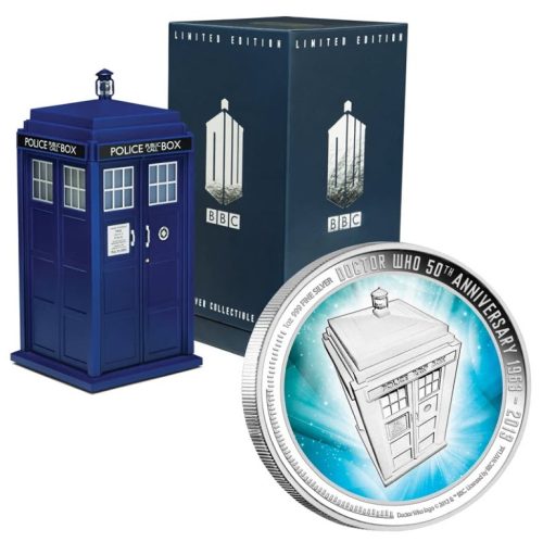 Doctor Who 50th Anniversary 2013 1oz Coloured Silver Proof Coin - Image 4
