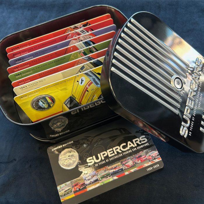 IMG_6582 2020 RAM 60 Years of Supercars Uncirculated 50c Nine Coin Collection and Tin