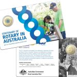 2021 Australia RAM $1 AlBr Coloured Coin - Centenary of Rotary