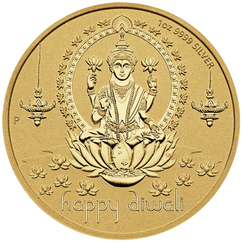 Perth Mint 2022 Happy Diwali 1oz Silver Gilded Medallion - Image 3