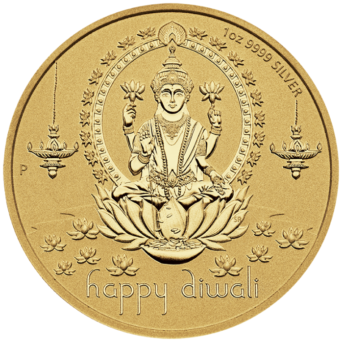 Perth Mint 2022 Happy Diwali 1oz Silver Gilded Medallion - Image 3