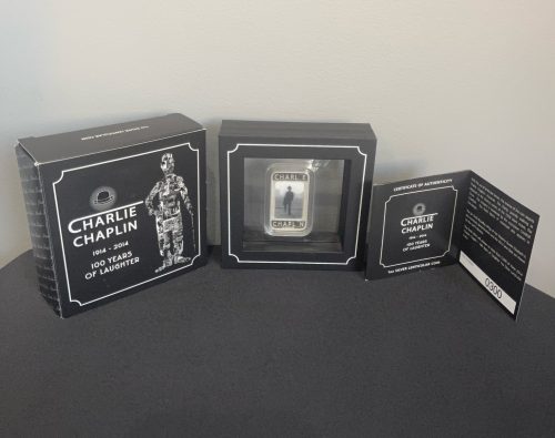 2014 Tuvalu Charlie Chaplin 1oz Silver Proof $1 Lenticular Coin #MP033