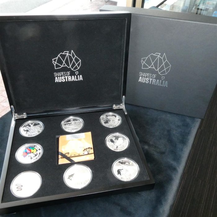 Shapes of Australia 2019 Solomon Island Prooflike 8 x 1oz Silver Coin Set