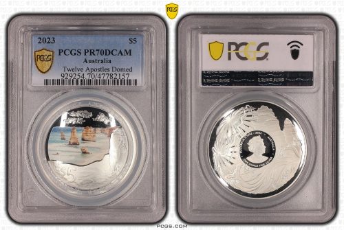Australia 2023 Twelve Apostles Domed $5 Silver Proof PCGS PR70DCAM Eq Top Pop #2157