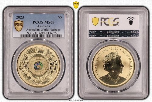 2023 Australian World Heritage $5 Coin PCGS MS69 #6753