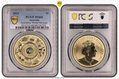 2023 Australian World Heritage $5 Coin PCGS MS68 #6756