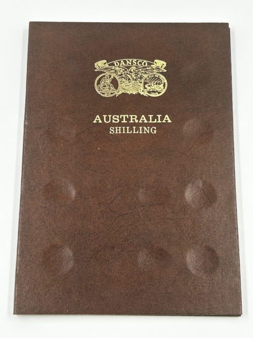 Complete Australian Silver Shilling DANSCO Push In Coin Album