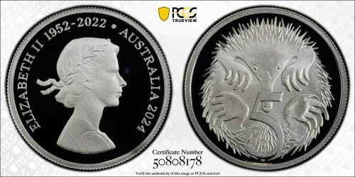 Australia 2024 QEII 5c Silver Proof Coin PCGS PR69DCAM #8178
