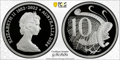 Australia 2024 QEII 10c Silver Proof Coin PCGS PR69DCAM #8181