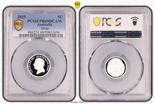 Australia 2025 $5c Silver Proof Coin PCGS PR69DCAM #3696