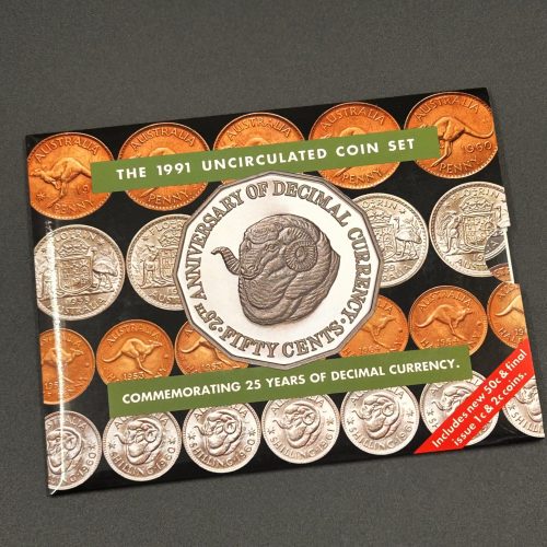 Australia 1991 Uncirculated 8-Coin Year Set Royal Australia Mint – RAMS HEAD