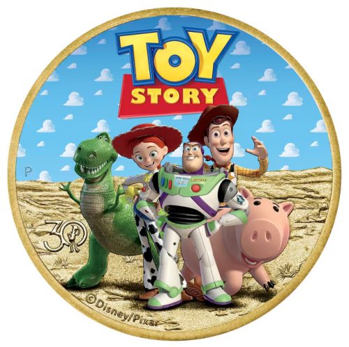 Toy Story 30th Anniversary 2025 Tuvalu $1 Coloured Stamp & Coin Cover PNC