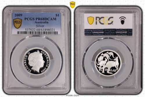 Australia 2009 $1 Silver Proof Coin PCGS PR68DCAM #8021
