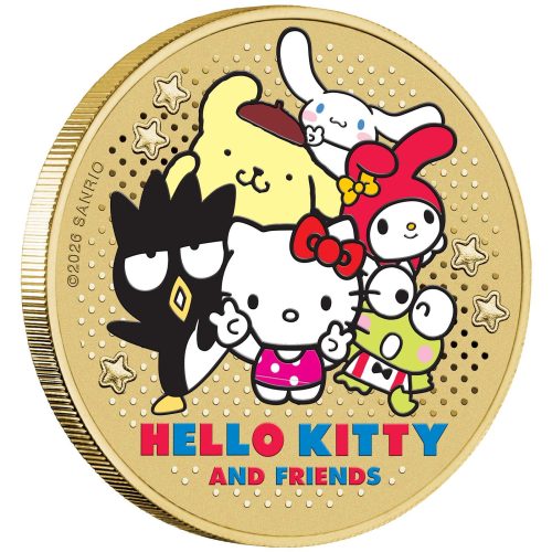 Hello Kitty and Friends 2026 Tuvalu Stamp and Coin Cover PNC