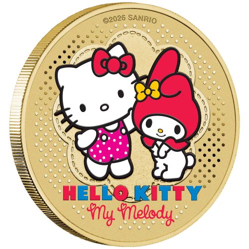 Hello Kitty & My Melody 2026 Tuvalu Stamp and Coin Cover PNC