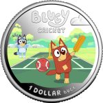 2027 Bluey-Cricket $1 Coloured Silver Proof Coin