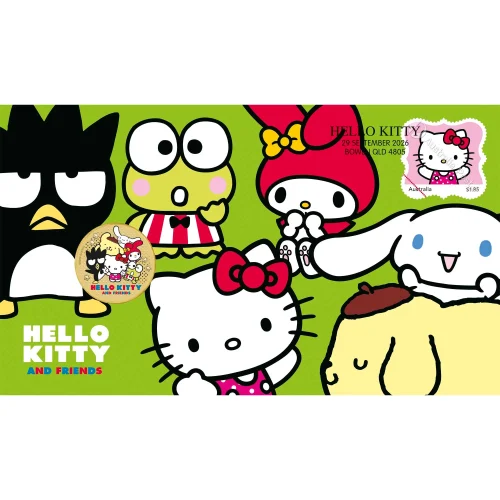 Hello Kitty and Friends 2026 Tuvalu Stamp and Coin Cover PNC - Image 4