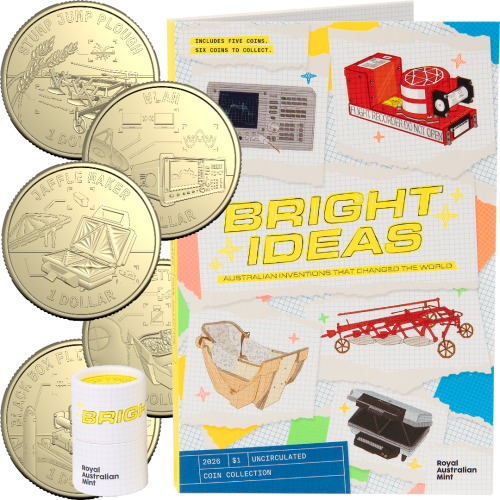 Australia 2026 Bright Ideas $1 AlBr Five-Coin Folder Set - UNOPENED