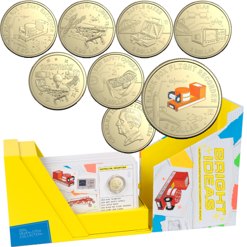 Australia 2026 Bright Ideas $1 & $2 AlBr Seven-Coin Privy Mark Set